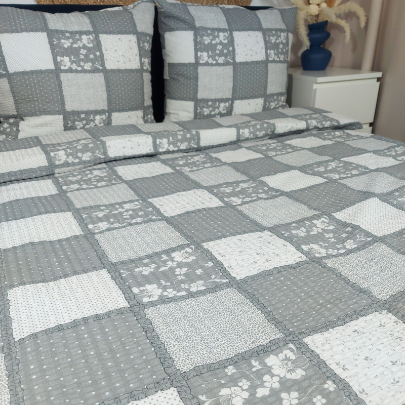Pościel z kory Patchwork kwiaty 160x200