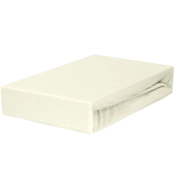 Prześcieradło jersey z gumką ecru 200x220
