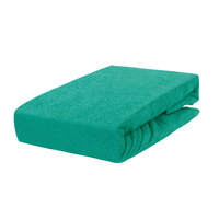 Prześcieradło frotte z gumką butelkowa zieleń 60x120