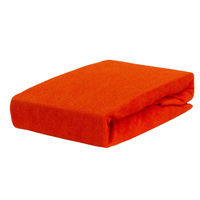 Prześcieradło frotte z gumką pomarańczowe 200x220