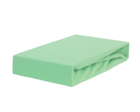 Prześcieradło jersey z gumką jasno zielone 120x200