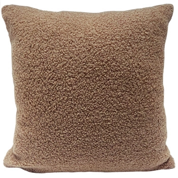 Poszewka Boucle Bukle Baranek brązowa 50x50