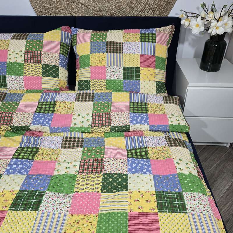 Pościel z kory Kolorowy patchwork 180x200