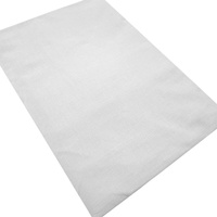 Prześcieradło bawełniane bez gumki Jasnoszare 220x240