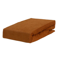 Prześcieradło frotte z gumką rude 120x200