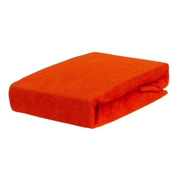 Prześcieradło frotte z gumką pomarańczowe 60x120