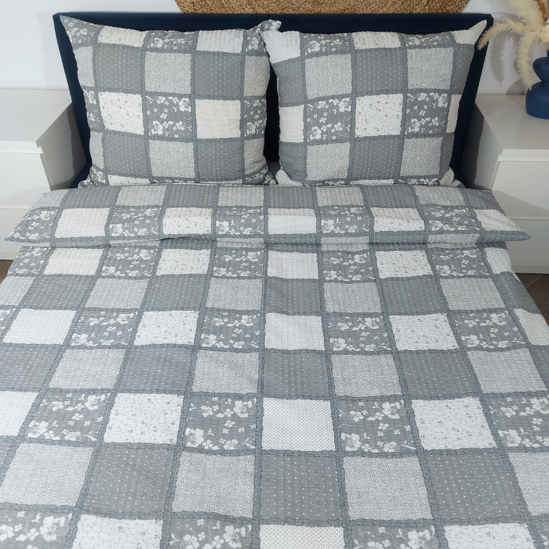 Pościel z kory Patchwork kwiaty 140x200