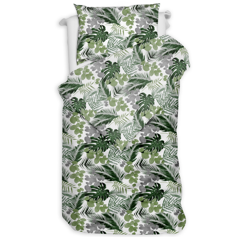 Pościel bawełniana Liście monstery areca 140x200