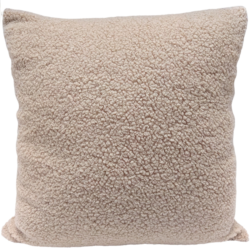 Poszewka Boucle Bukle Baranek beżowa 50x50
