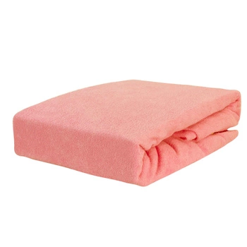 Prześcieradło frotte z gumką morelowe 60x120