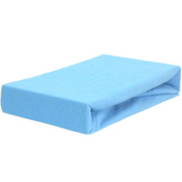Prześcieradło jersey z gumką błękitne 60x120