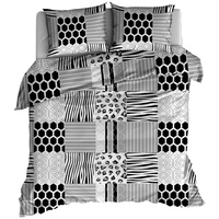 Pościel bawełniana Szara panterka i zebra 200x200