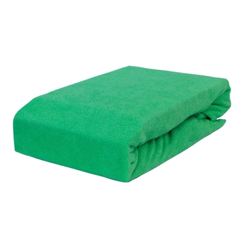 Prześcieradło frotte z gumką zieleń trawy 140x200