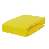 Prześcieradło frotte z gumką żółte cytrynowe 90x200