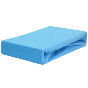 Prześcieradło jersey z gumką niebieskie 200x220